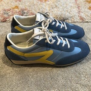 NEW RAG & BONE Leather Retro Runner Slim Sneakers